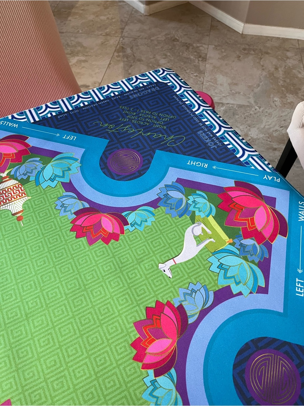 NWT Jonathan Adler Mahjong Mat with Matching Canvas Carrying Bag Tote - Picture 8 of 12